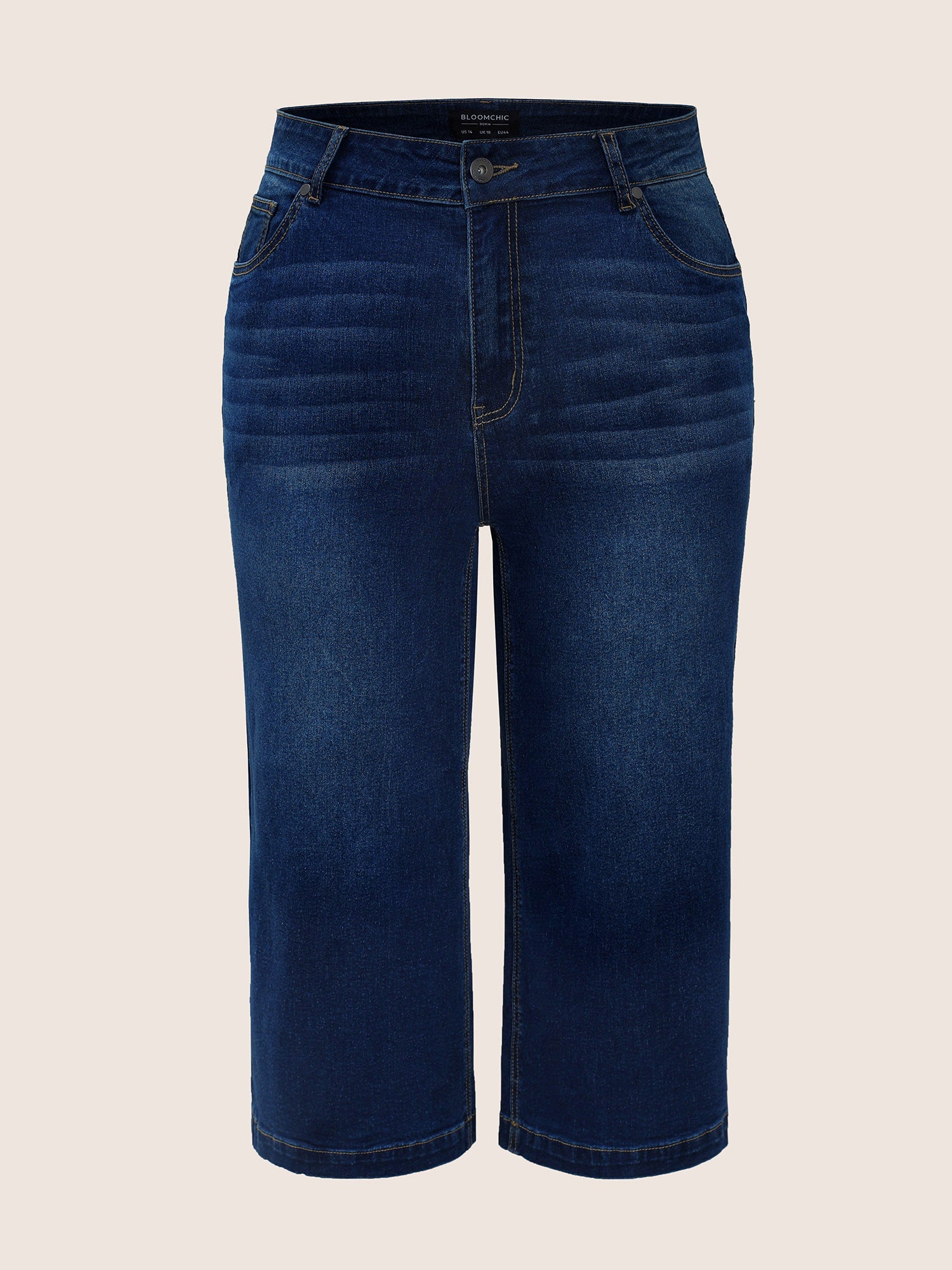 Classic Wide-Leg Capri Jeans